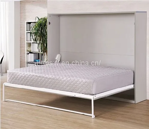 Manual Folding Bed Horizantal Wall Mounted Bed Single Hidden Wall Beds for Sale With Bent Leg