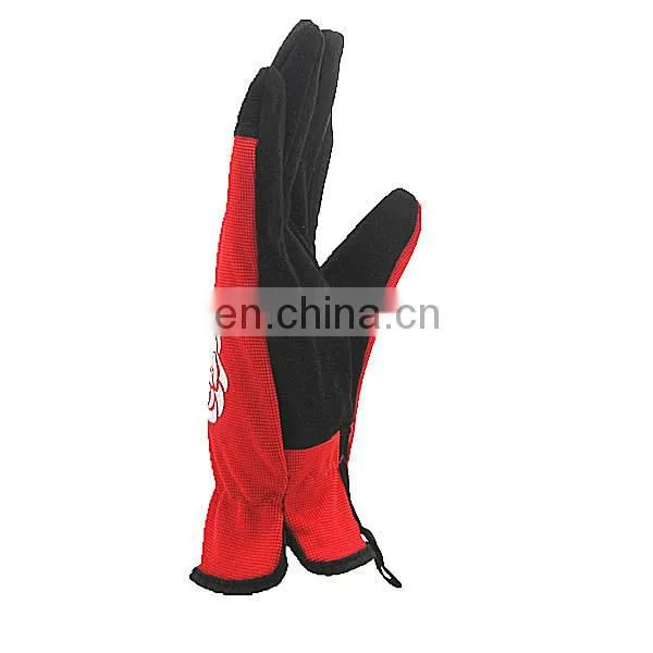 Household Wear-resisting Red Garden Hand Labor Protective Work Safety Gardening Gloves For Women photo-2