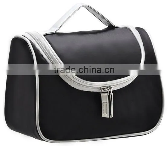 Unisex Cosmetic Travel Toiletry Case Bag,black OEM Waterproof Travel Wash Bag,makeup Vanity Bag,travel Organizer Makeup Bag photo-2