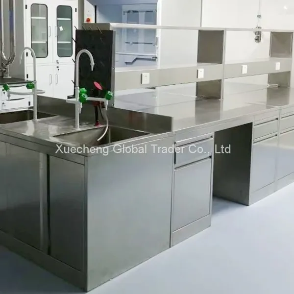 Stainless Steel Lab Furniture Central Laboratory Table Factory Direct Selling Island Bench 3000x1500x850mm