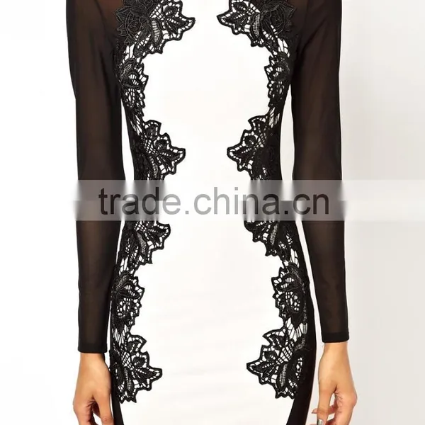 Girl Party Dress Wear Western Dress Casual Long Sleeve Dresses photo-4