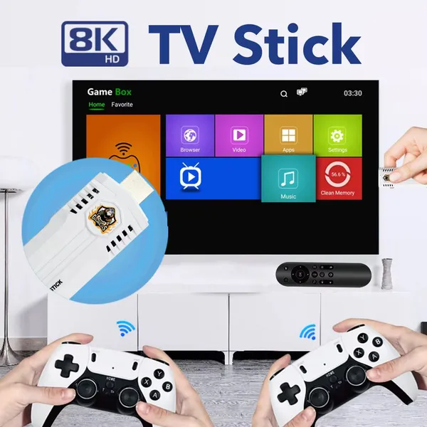 K8 Pro Game Stick tv Box 3d 4k Hd Retro Video Game Console Quad Core 64gb 40000 +games Wireless 2.4g Controller Retro Console photo-4