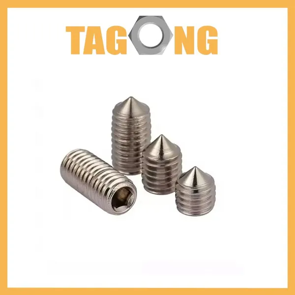 High Quality DIN 916 Hex Socket Drive Stainless Steel Set Screw Grub Screw Cup Cone Point photo-3