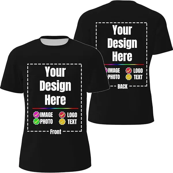 Wholesale Custom Cotton T-Shirts Design Your Own Personalized Tshirt Customized Short Shirts Add Logo Image