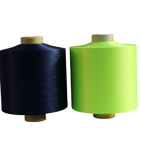 OEKO-TEX Standard100 PES Dope Dyed Filament Yarn FDY DTY 50D-600D, 24F-576F Weft Warp Weaving Knitting