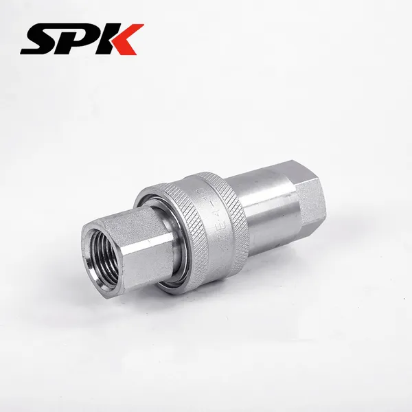 KZE Series British Standard (BSP) Open-Close Type Hydraulic Carbon Steel Quick Couplings, High-Pressure Hydraulic Tube Quick Disconnect Couplings photo-3