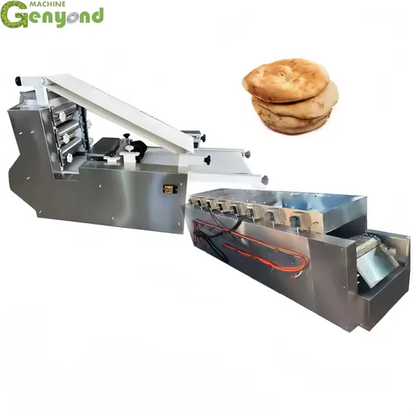 Factory Genyond Tacos Chapati Arabic Pita Bread Turkish Flour Tortilla Forming Pressing Baking Making Machine Production Line photo-2
