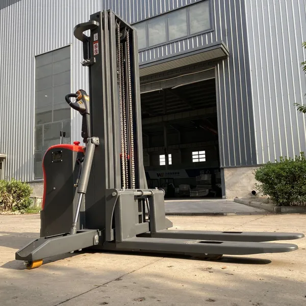 2026 Bestselling Full Electric Stacker 1500kg 2Ton 3M 4M 4.5M Battery Operated Pallet Stacker Indoor Stacking Handling photo-2