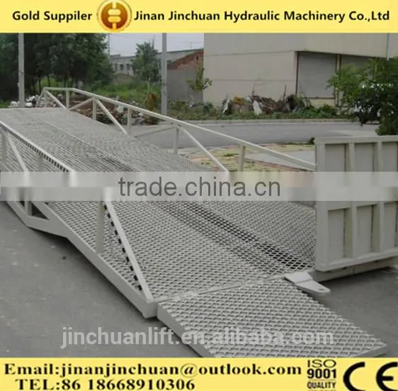 0.9~1.7m, 8 ton front load containers /hydraulic loading ramp /adjustable loading ramp