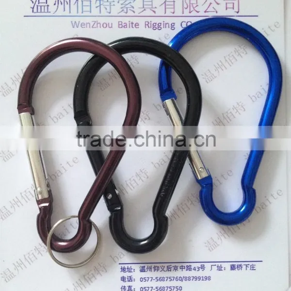 OEM Red Aluminum Carabiner Snap Hook ,Aluminum Spring Hook ,Handbag Aluminum Hook In Rigging Manufacturer photo-6