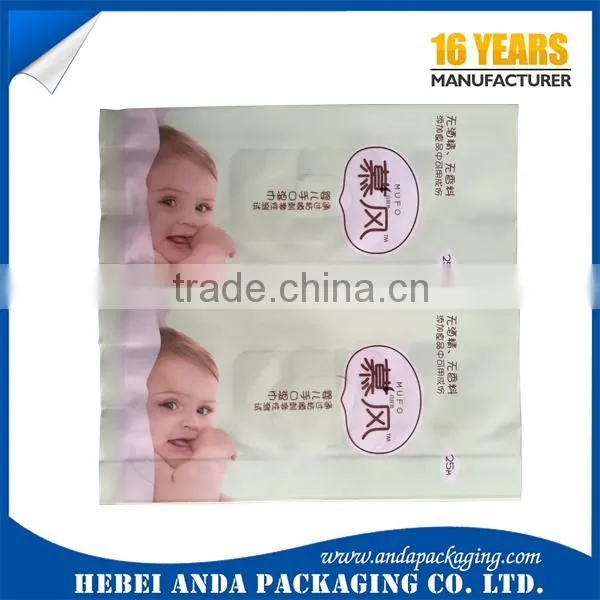 Wet Wipes Packaging Materials/plastic Wrap Film for Wet Wipes /tissue Bags With Tear Notch/baby Diaper Packaging Bag photo-4