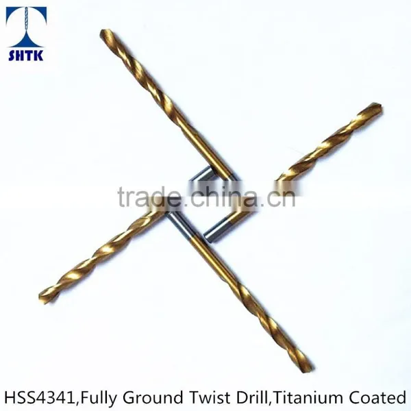 Factory Sales Directly, HSS 4341 Fully Ground Twist Drill Bit, Titanium Coated photo-5