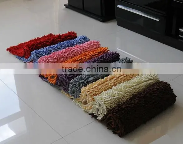 Chenille Floor Carpet With Anti-slip Base Microfiber Chenille Carpet