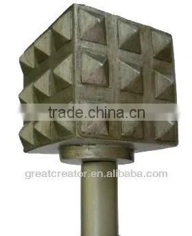 Home Fashions Cut Diamond Victorial Gold Curtain Pole Set; Curtain Accessory; Curtain Hardware; Window Drapery Hardware photo-2
