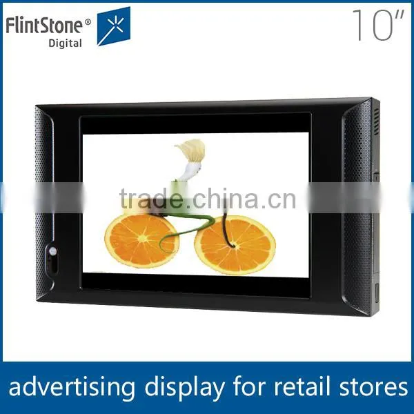 FlintStone retail store motion activated 10 inch flash memory lcd display
