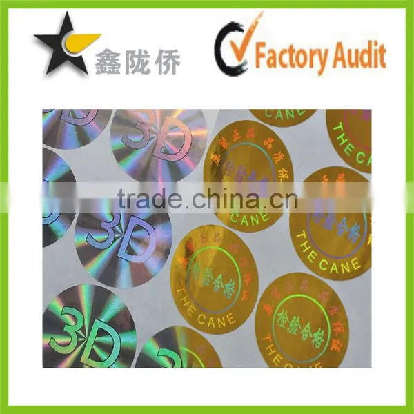 2014 Custom Eco-friendly Anti-counterfeit Label/sticker