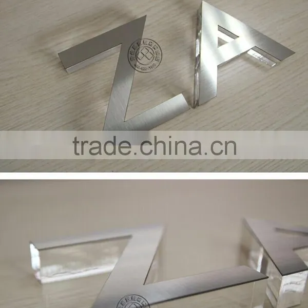 LED Crystal Channel Characters / Stainless Steel Edg/ Acrylic Resin Production / Metal Door Signs /Crystal Mini / Screw Back