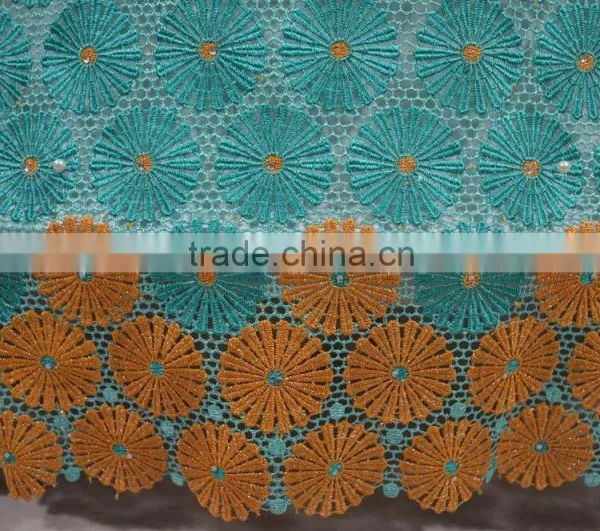 Nigerian Wedding Cotton Lace Africa Watersoluble Lace Africa Dry Lace Fabris photo-6