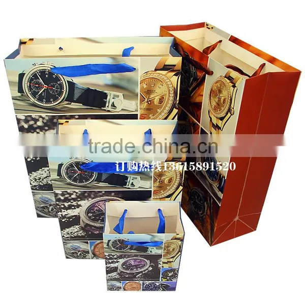 Famous Watch Printing Luxury Paper Shopping for Bag, Gift Bag photo-5