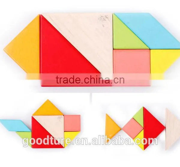 2015 Hot Sale Wooden Tangram Jigsaw Puzzle photo-3