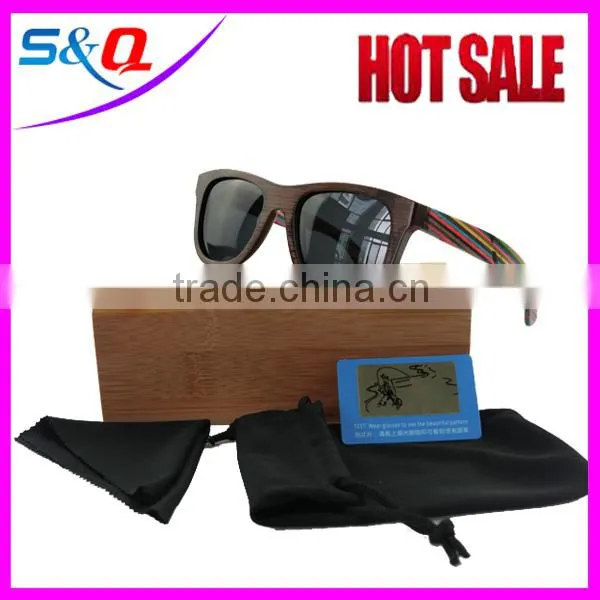 Wooden/Bamboo Temple Sunglasses Skateboard Wood Eyeglasses photo-3