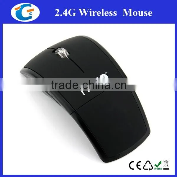 Wireless 2.4Ghz Foldable Arc Red Mouse Notebook photo-3