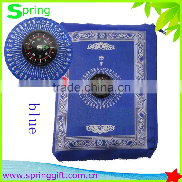 High Quality Arabic Compass Andmuslim Padded Prayer Rug With Compass photo-2
