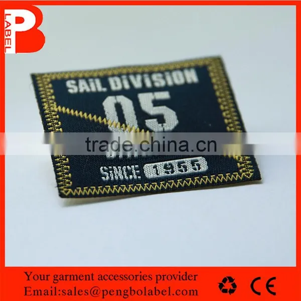 Custom Luxury Woven Label Black Satin Woven Label for Clothing photo-2