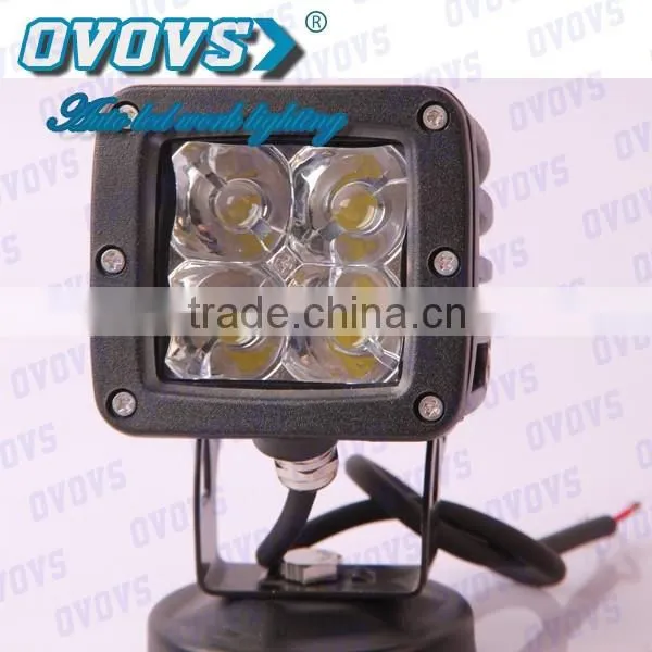 12w Auto Led Work Light Square Led Driving Light Red for Fire-fighting Vehicles, 4x4 Car Accessories photo-5