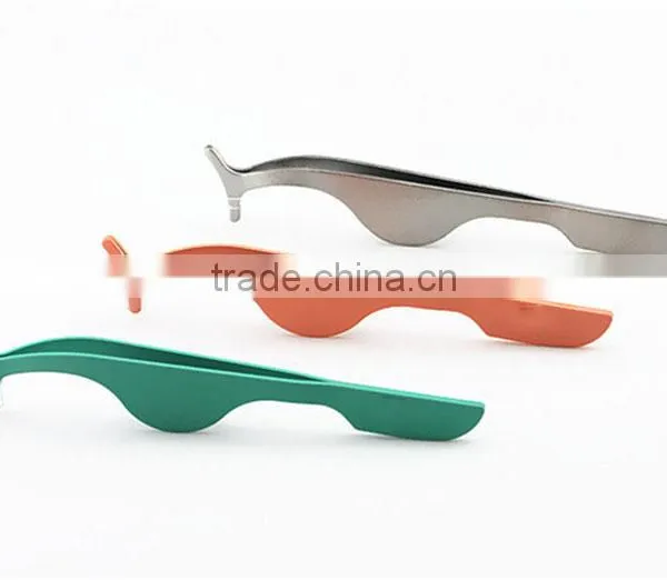 Pink/ GreenFashionable Stainless Steel Volume Eyelash Lash Tweezers photo-4