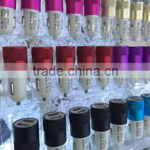 Good Quality Metal Bullet Shape Portable Car Battery Charger for Toy Car,dual Usb Car Charger photo-2