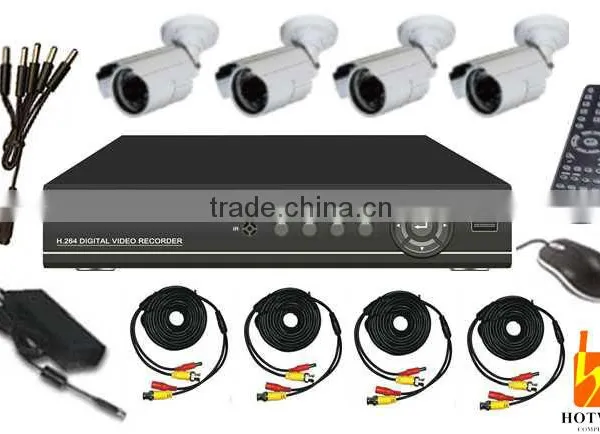 Indoor H.264 4ch Dvr Combo Cctv Camera Kit 4ch Cctv Dvr Kit System photo-6