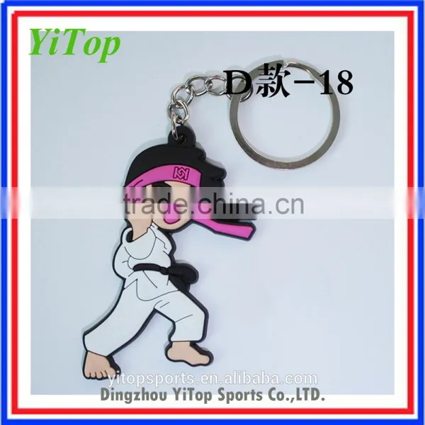Martial Arts Rubber Taekwondo Keychain photo-4