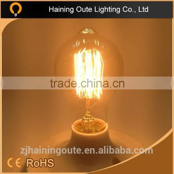 Wholesale E27 220v Edison Bulb Decorative Lighting Bulb With Wooden Lamp Holder photo-3