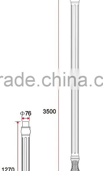 B006 Aluminum Sand Casting Decorative Outdoor Lighting Poles photo-2