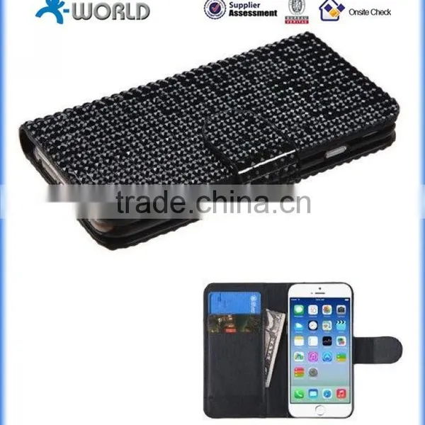Slim Bling Diamond Leather Hard Case for IPhone 6S With Card Slot photo-4