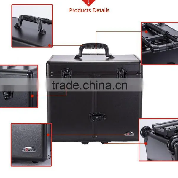 Professional Aluminum Makeup Case 4 Stackable/Removable Trays With Adjustable Dividers photo-5