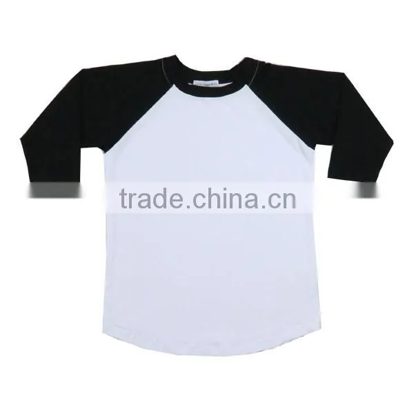 2016 Kids Clothing Set White Chest Black 3/4 Sleeve Children Raglan Icing Pants Girls Boutique Fall Children Clothing Sets Girls photo-2