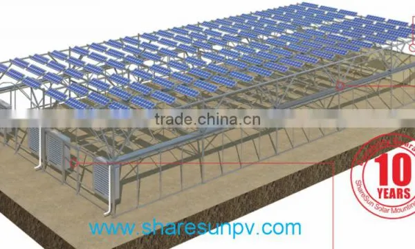 Solar Greenhouse for Agricultural Solar Mounting System
