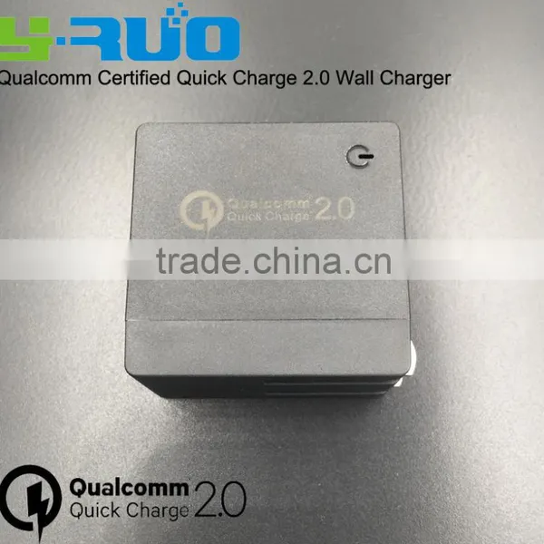 Hot Selling Qualcomm Certified Quick Charge QC 2.0 Foldable US Plug Wall Charger for Smart Phone
