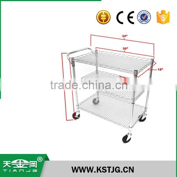 TJG High Quality Stainless Steel Restaurant All-Purpose Utility Cart Trolley Dolly photo-2
