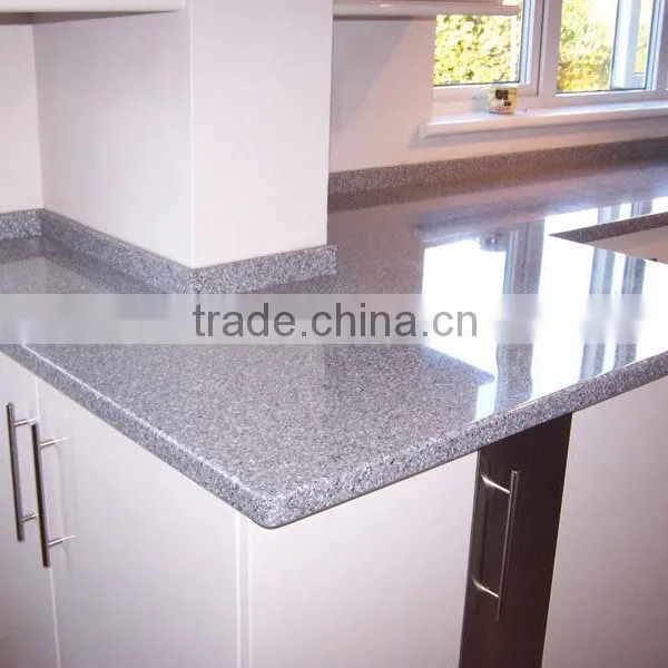 Guangzhou Prefabricated Artificial Quartz Stone Granite Kitchen Countertop Cheap, Solid Surface Kitchen Countertop