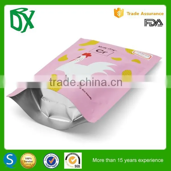 Top Quality Food Industrial Use CMYK Printed Plastic Resealable Aluminum Foil Packaging Bag for Food photo-4