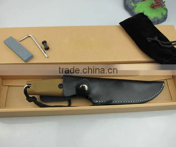 OEM Rubber Handle Fixed Blade Hunting Knife photo-6