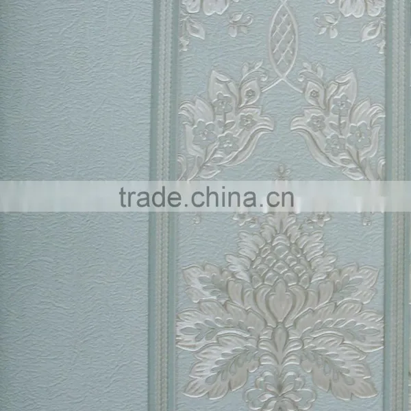 Korea PVC Wallpaper Striped and Floral Designer Wallpaper photo-3