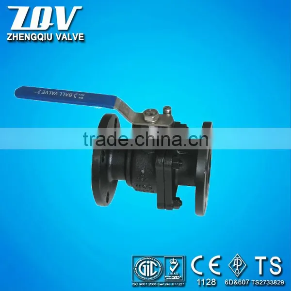 2PC CARBON STEEL FLANGED BALL VALVE