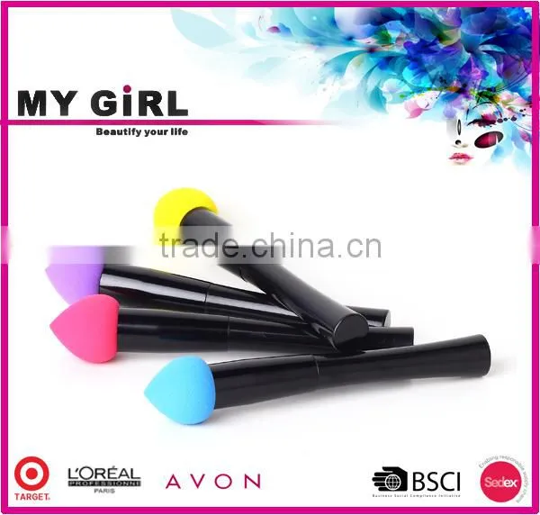 2016 MY GIRL New Beauty Cosmetic Powder Puff , Free Sample Long Handle Powder Puff photo-3