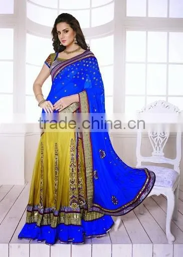 MULTI COLOUR GEORGETTE SAREE photo-4