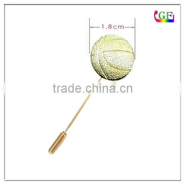 Metal Basketball Collar Stick Pin