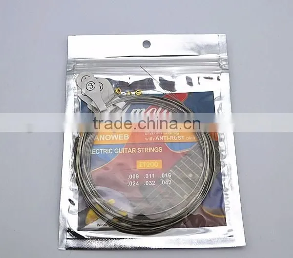 Amola ET100 010-046 Bright Tone Round Wound Ulra Thin Coating Nickel Plating Winding Electric Guitar Strings photo-3